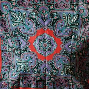 Made In Italy Polyester Fringe Paisley Print Scarf